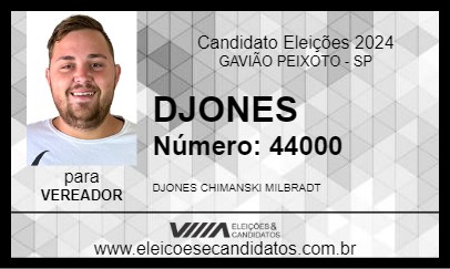 Candidato DJONES 2024 - GAVIÃO PEIXOTO - Eleições