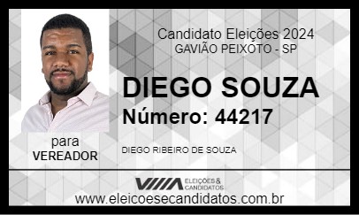 Candidato DIEGO SOUZA 2024 - GAVIÃO PEIXOTO - Eleições