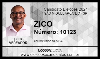 Candidato ZICO 2024 - SÃO MIGUEL ARCANJO - Eleições