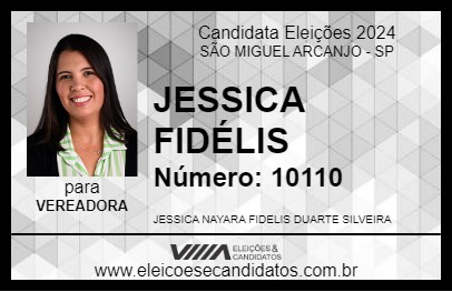 Candidato JESSICA FIDÉLIS 2024 - SÃO MIGUEL ARCANJO - Eleições