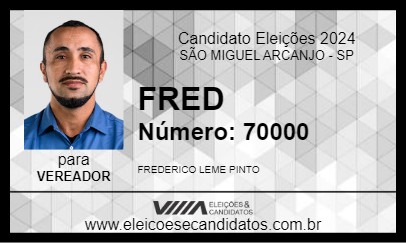 Candidato FRED 2024 - SÃO MIGUEL ARCANJO - Eleições