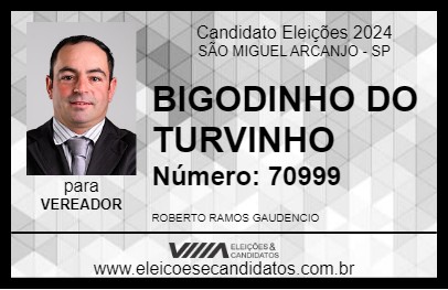 Candidato BIGODINHO DO TURVINHO 2024 - SÃO MIGUEL ARCANJO - Eleições