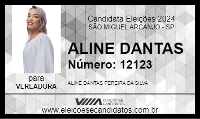 Candidato ALINE DANTAS 2024 - SÃO MIGUEL ARCANJO - Eleições