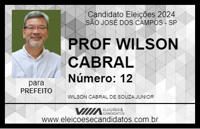 Candidato PROF WILSON CABRAL 2024 - SÃO JOSÉ DOS CAMPOS - Eleições