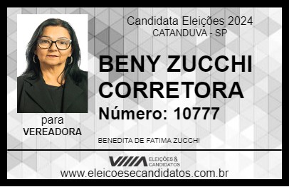 Candidato BENY ZUCCHI CORRETORA 2024 - CATANDUVA - Eleições