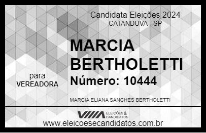 Candidato MARCIA BERTHOLETTI 2024 - CATANDUVA - Eleições