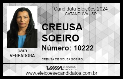 Candidato CREUSA SOEIRO 2024 - CATANDUVA - Eleições