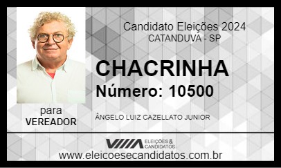 Candidato CHACRINHA 2024 - CATANDUVA - Eleições