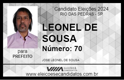 Candidato LEONEL DE SOUSA 2024 - RIO DAS PEDRAS - Eleições