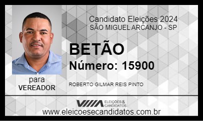 Candidato BETÃO 2024 - SÃO MIGUEL ARCANJO - Eleições