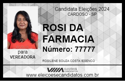 Candidato ROSI DA FARMACIA 2024 - CARDOSO - Eleições