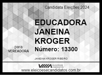 Candidato EDUCADORA JANEINA KROGER 2024 - APIAÍ - Eleições