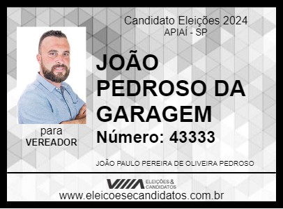 Candidato JOÃO PEDROSO 2024 - APIAÍ - Eleições