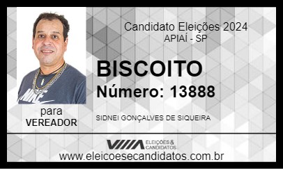 Candidato BISCOITO 2024 - APIAÍ - Eleições