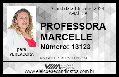 Candidato PROFESSORA MARCELLE 2024 - APIAÍ - Eleições