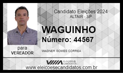 Candidato WAGUINHO 2024 - ALTAIR - Eleições