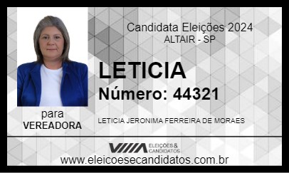 Candidato LETICIA 2024 - ALTAIR - Eleições