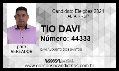 Candidato TIO DAVI 2024 - ALTAIR - Eleições