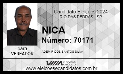 Candidato NICA 2024 - RIO DAS PEDRAS - Eleições