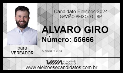 Candidato ALVARO GIRO 2024 - GAVIÃO PEIXOTO - Eleições