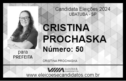 Candidato CRISTINA PROCHASKA 2024 - UBATUBA - Eleições