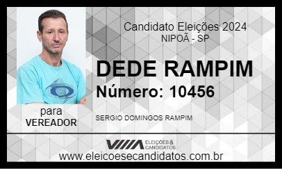 Candidato DEDE RAMPIM 2024 - NIPOÃ - Eleições