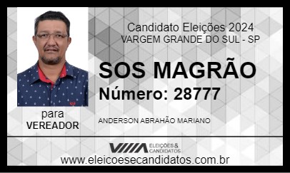 Candidato SOS MAGRÃO 2024 - VARGEM GRANDE DO SUL - Eleições