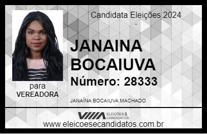 Candidato JANAINA BOCAIUVA 2024 - VARGEM GRANDE DO SUL - Eleições