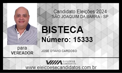 Candidato BISTECA 2024 - SÃO JOAQUIM DA BARRA - Eleições