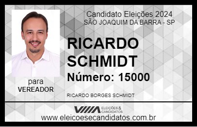 Candidato RICARDO SCHMIDT 2024 - SÃO JOAQUIM DA BARRA - Eleições