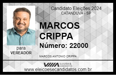 Candidato MARCOS CRIPPA 2024 - CATANDUVA - Eleições