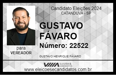 Candidato GUSTAVO FÁVERO 2024 - CATANDUVA - Eleições