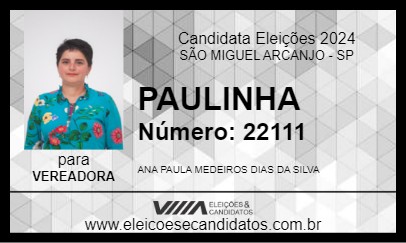 Candidato PAULINHA 2024 - SÃO MIGUEL ARCANJO - Eleições