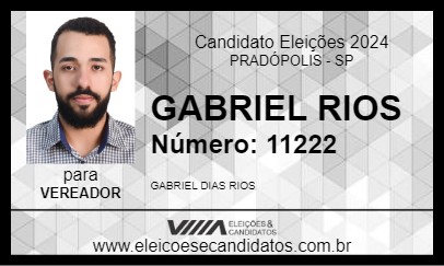 Candidato GABRIEL RIOS 2024 - PRADÓPOLIS - Eleições