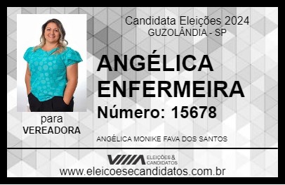 Candidato ANGÉLICA ENFERMEIRA 2024 - GUZOLÂNDIA - Eleições