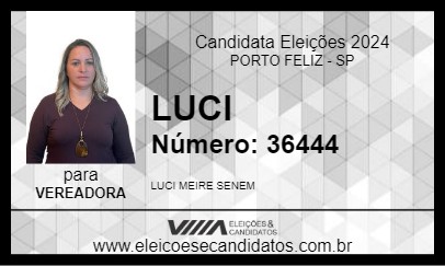 Candidato LUCI 2024 - PORTO FELIZ - Eleições