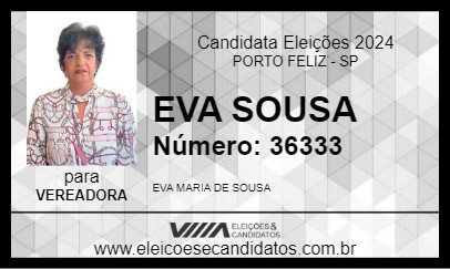 Candidato EVA  SOUSA 2024 - PORTO FELIZ - Eleições