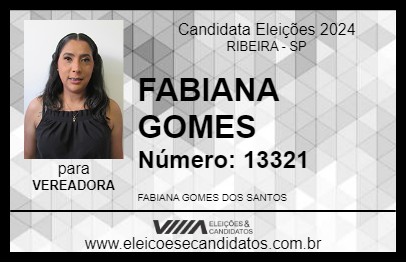 Candidato FABIANA GOMES 2024 - RIBEIRA - Eleições