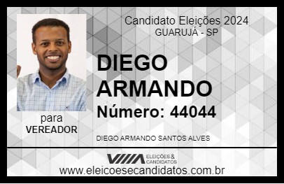 Candidato DIEGO ARMANDO 2024 - GUARUJÁ - Eleições