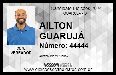 Candidato AILTON GUARUJÁ 2024 - GUARUJÁ - Eleições