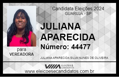 Candidato JULIANA APARECIDA 2024 - GUARUJÁ - Eleições