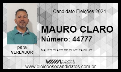 Candidato MAURO CLARO 2024 - GUARUJÁ - Eleições