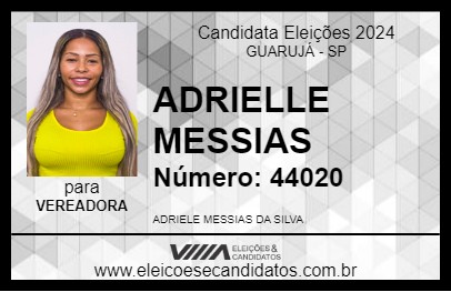 Candidato ADRIELLE MESSIAS 2024 - GUARUJÁ - Eleições