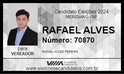 Candidato RAFAEL ALVES 2024 - MERIDIANO - Eleições