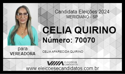 Candidato CELIA QUIRINO 2024 - MERIDIANO - Eleições