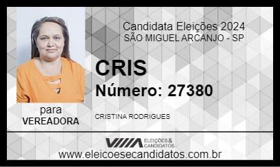 Candidato CRIS 2024 - SÃO MIGUEL ARCANJO - Eleições