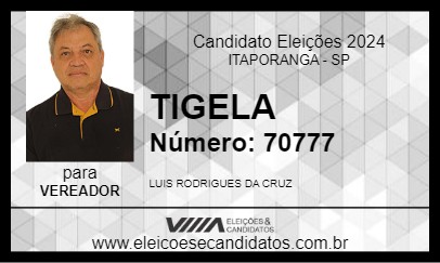 Candidato TIGELA 2024 - ITAPORANGA - Eleições