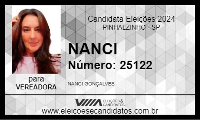 Candidato NANCI 2024 - PINHALZINHO - Eleições