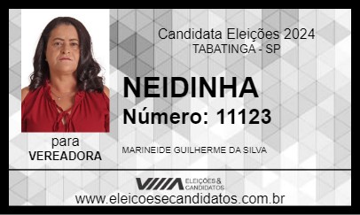 Candidato NEIDINHA 2024 - TABATINGA - Eleições