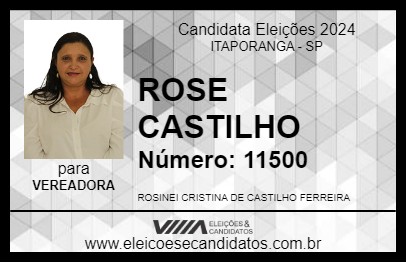 Candidato ROSE CASTILHO  2024 - ITAPORANGA - Eleições